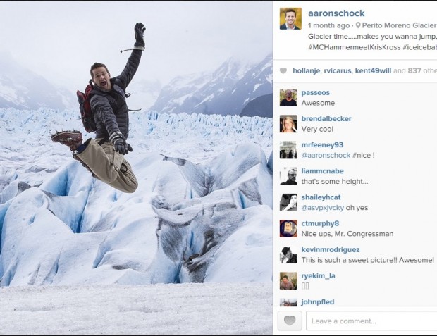 Conta do Instagram do congressista Aaron Schock revelou uso de dinheiro público. (Crédito: Reprodução)