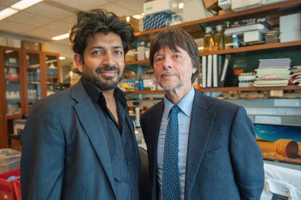 O médico e pesquisador Siddhartha Mukherjee e o documentarista Ken Burns