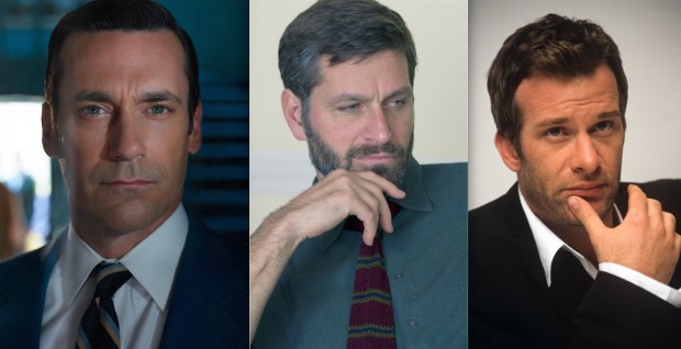 Executivos da emissora AMC não se empolgaram com a sugestão do nome de Jon Hamm para o papel de Don Draper. Os atores Peter Hermann e Thomas Jane também foram cogitados. (Fotos: Frank Ockenfels 3/AMC e Divulgação)