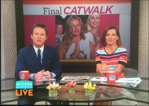 Os apresentadores Billy Bush e Kit Hoover do "Access Hollywood Live"