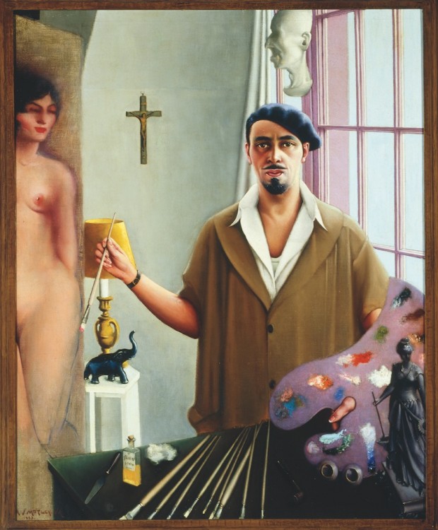 "Myself at Work": auto-retrato do modernista Archibald Motley, pintado em 1933. (Foto: Divulgação)