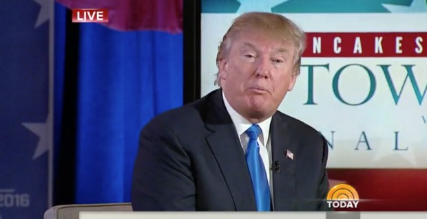 Donald Trump, hoje pela manhã, no programa "Today" (Foto: Reprodução)