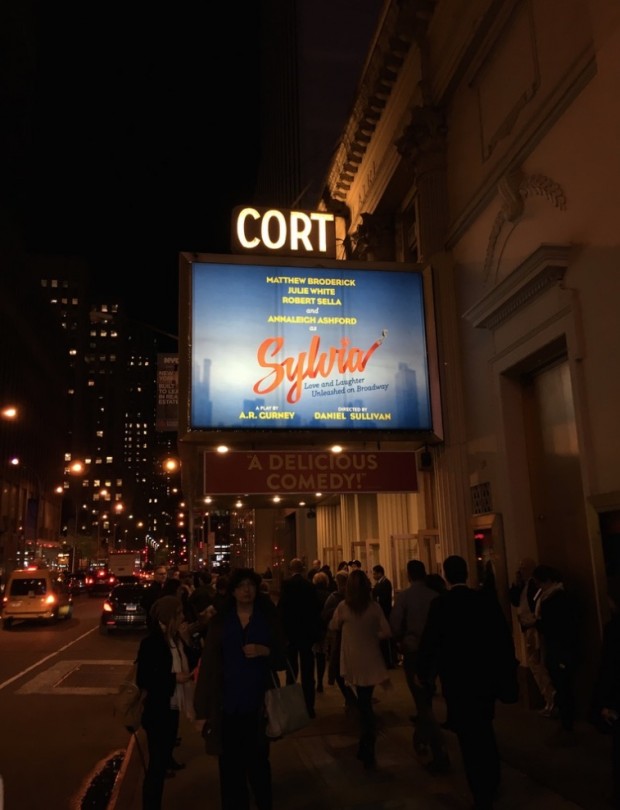 Movimentação na porta do teatro Cort, na rua 48, onde "Sylvia" está sendo apresentado. (Foto: Marcelo Bernardes)