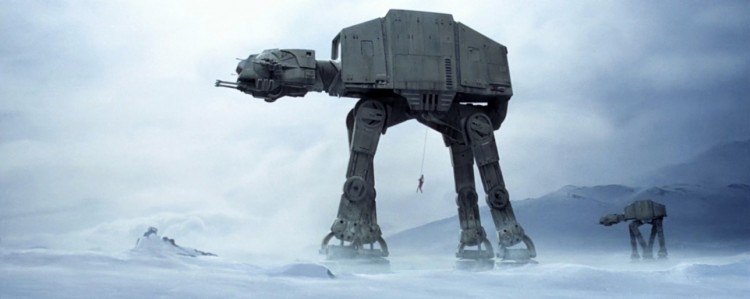 O tanque de quatro pernas AT-AT arranca aplausos em "O Despertar da Força".