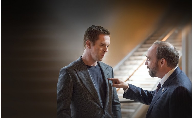 Damian Lewis e Paul Giamatti em "Billions". (Foto: Divulgacão)