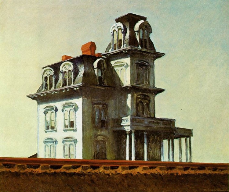 Tela "Casa à Beira da Ferrovia" (1925), de Edward Hopper, inspirou Hitckcock e Cornelia Foster. (Foto: Reprodução)